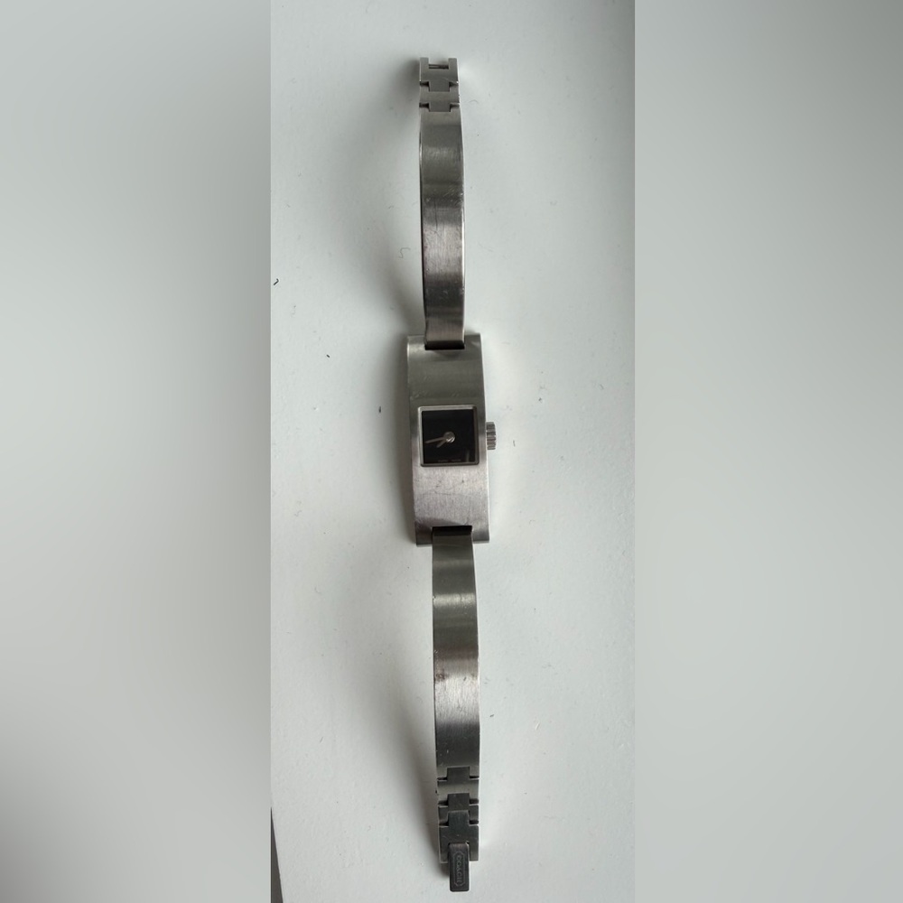 Coach Silver Bangle Bracelet Swiss Made Watch
